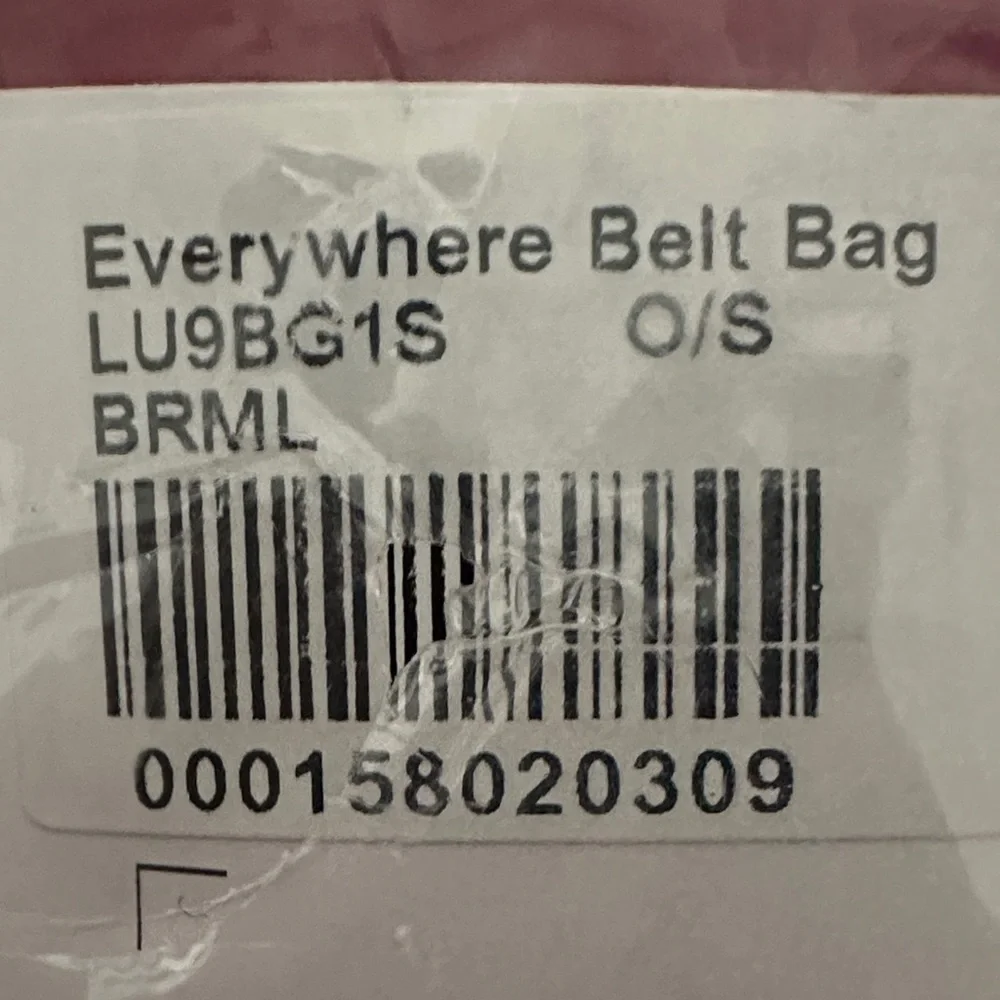 BRAND NEW UNOPENED- Lululemon Dark Pink Everywhere Belt Bag - Picture 4 of 4